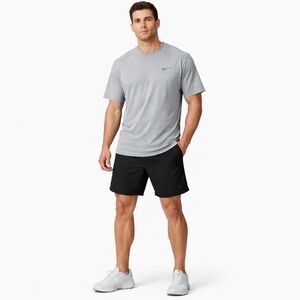 Nike Gray Dri Fit T Shirt XL Short Sleeve Athletic Logo Men